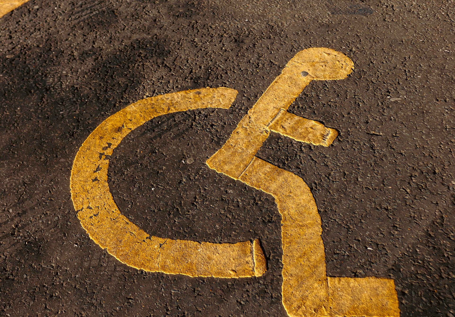 Wheelchair user road marking