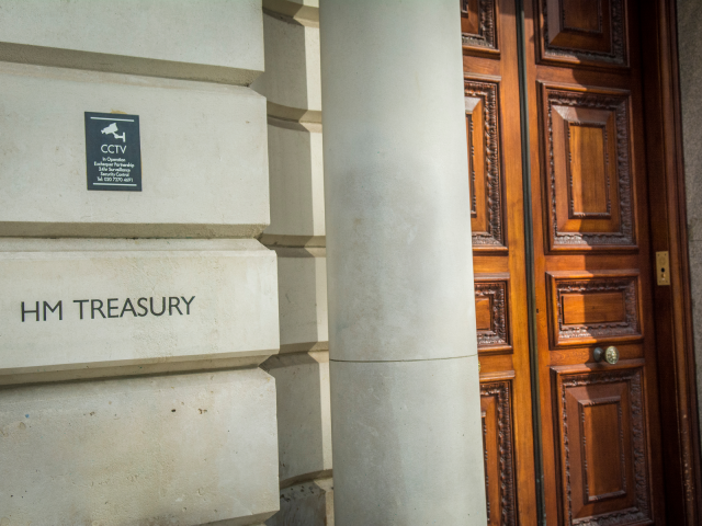 A photo of HM Treasury's front door